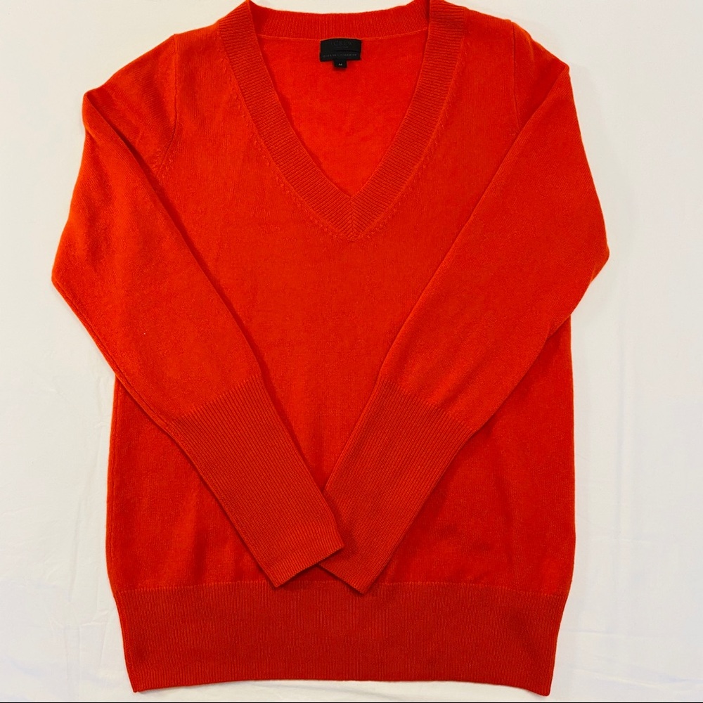J.Crew 100% Italian Cashmere V-Neck Sweater Medium